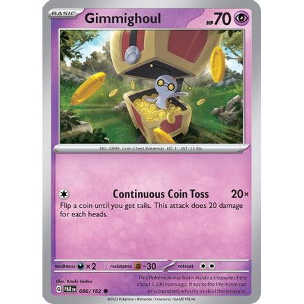 Gimmighoul - 088/182 88 - SV04 Paradox Rift Reverse Holofoil