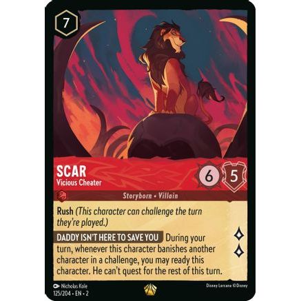 Scar - Vicious Cheater (125/204) - Rise of the Floodborn Cold Foil