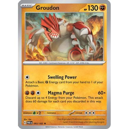 Groudon - 093/182 93 - SV04 Paradox Rift Holofoil