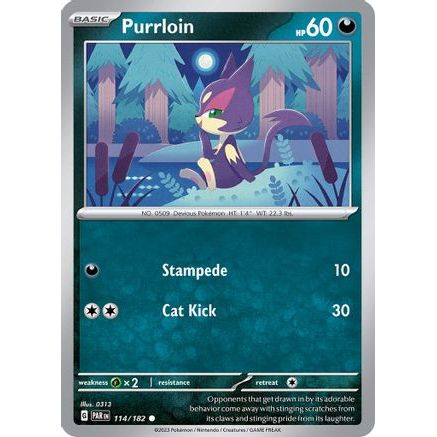 Purrloin 114 - SV04 Paradox Rift Reverse Holofoil