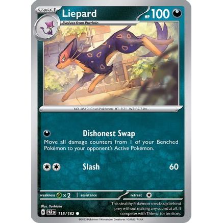 Liepard 115 - SV04 Paradox Rift Reverse Holofoil