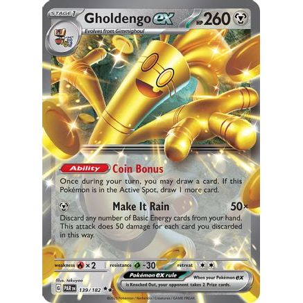 Gholdengo ex - 139/182 139 - SV04 Paradox Rift Holofoil