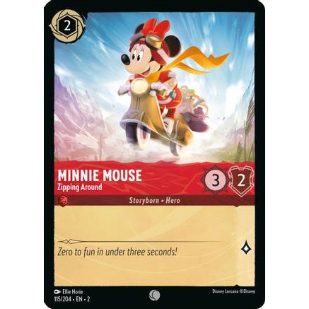 Minnie Mouse - Zipping Around (115/204) - Rise of the Floodborn Cold Foil