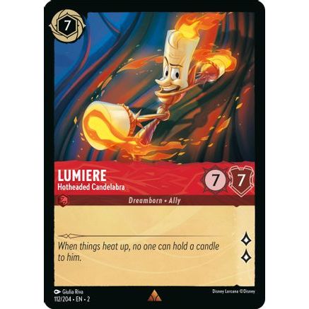 Lumiere - Hotheaded Candelabra (112/204) - Rise of the Floodborn Cold Foil