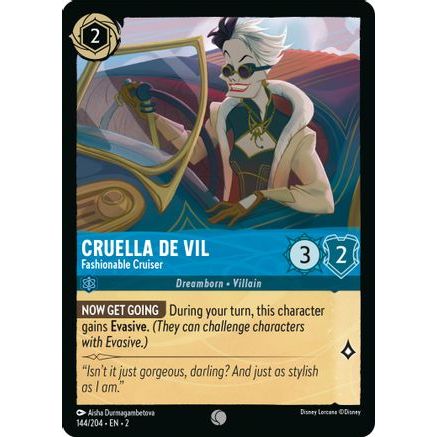 Cruella De Vil - Fashionable Cruiser (144/204) - Rise of the Floodborn Cold Foil