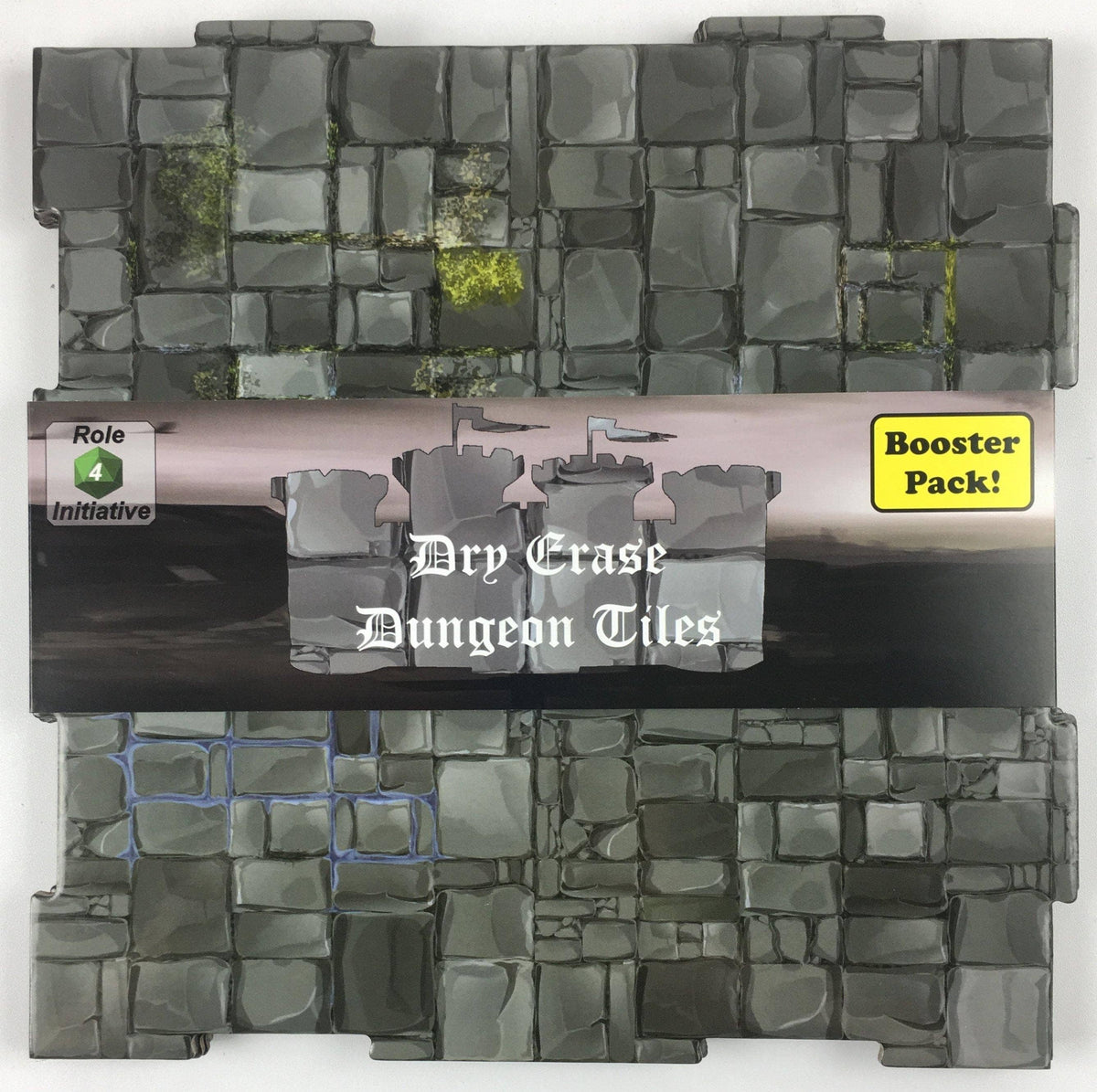 Dry Erase Dungeon Tiles, various colors, shapes, and sizes: White / Five 10" & Sixteen 5" Squares