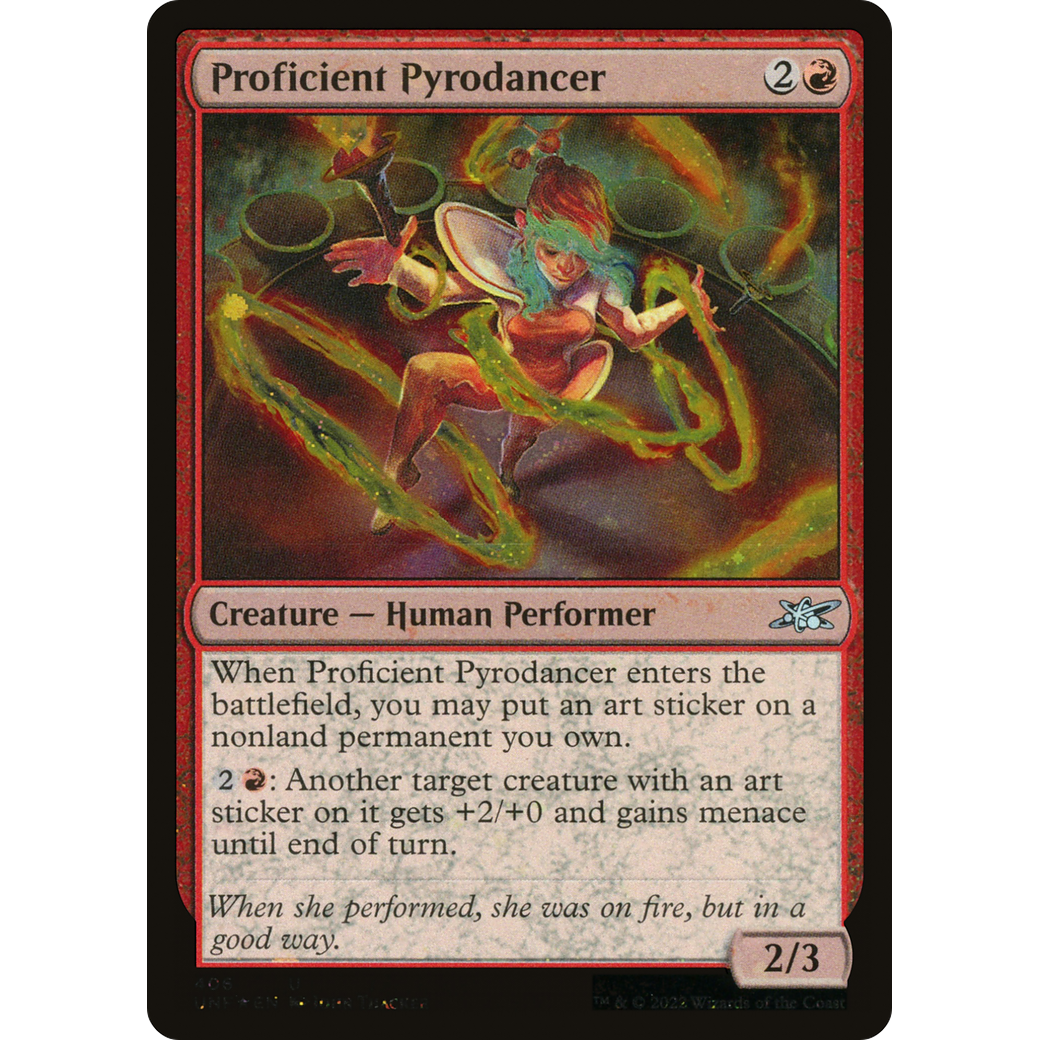 Proficient Pyrodancer (Galaxy Foil) (UNF-406) - Unfinity Foil