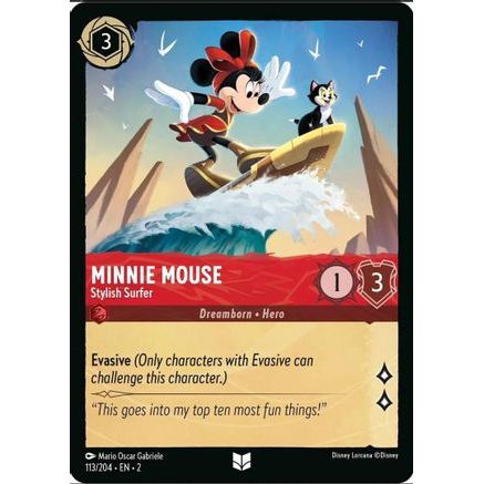 Minnie Mouse - Stylish Surfer (113/204) - Rise of the Floodborn Cold Foil