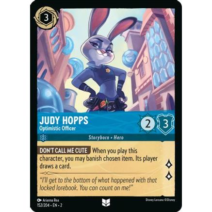 Judy Hopps - Optimistic Officer (152/204) - Rise of the Floodborn Cold Foil