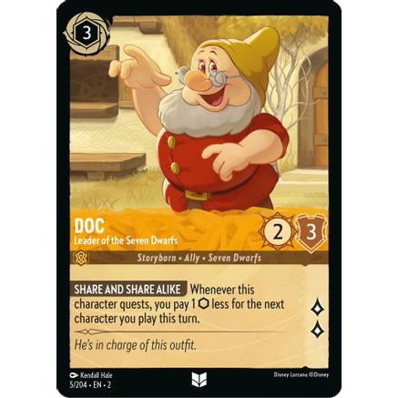 Doc - Leader of the Seven Dwarfs (5/204) - Rise of the Floodborn Cold Foil