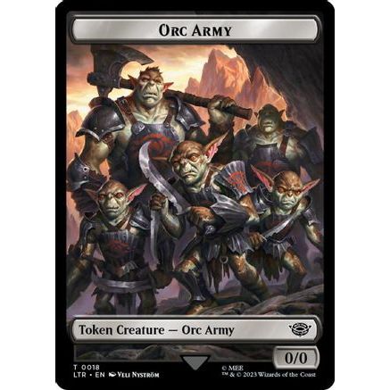 Orc Army (0018) // Food (0024) Double-Sided Token (Surge Foil) (LTR-18 // 24) - The Lord of the Rings: Tales of Middle-earth Foil