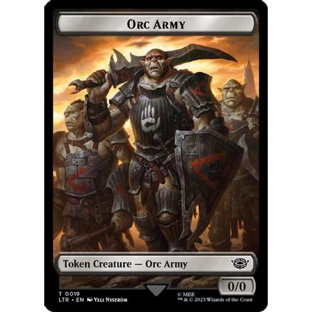 Orc Army (0019) // Food (0023) Double-Sided Token (Surge Foil) (LTR-19 // 23) - The Lord of the Rings: Tales of Middle-earth Foil