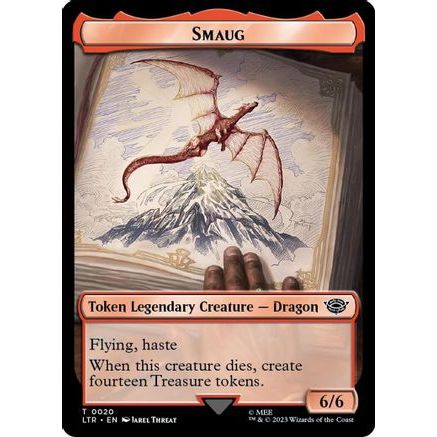 Smaug // Food (0022) Double-Sided Token (Surge Foil) (LTR-20 // 22) - The Lord of the Rings: Tales of Middle-earth Foil