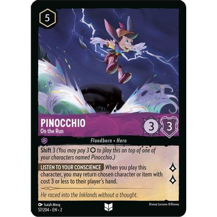 Pinocchio - On the Run (57/204) - Rise of the Floodborn Cold Foil