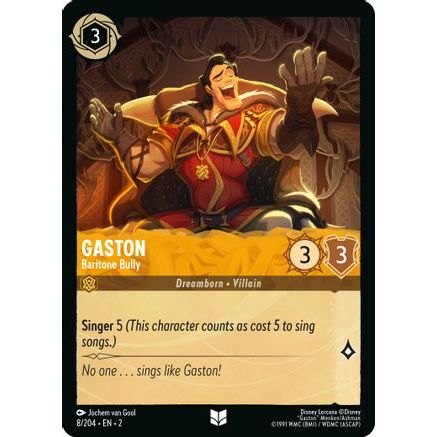 Gaston - Baritone Bully (8/204) - Rise of the Floodborn Cold Foil
