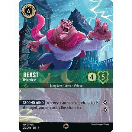 Beast - Relentless (Enchanted) (210/204) - Rise of the Floodborn Holofoil