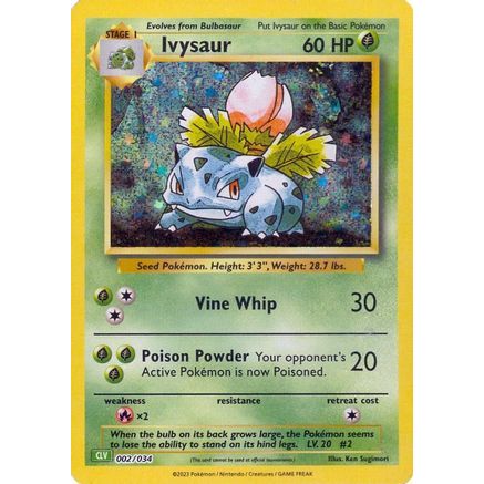 Ivysaur 2 - Trading Card Game Classic Holofoil