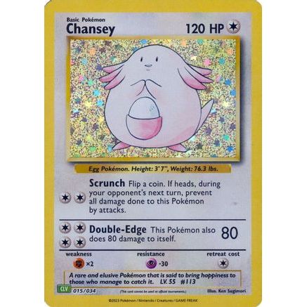Chansey 15 - Trading Card Game Classic Holofoil