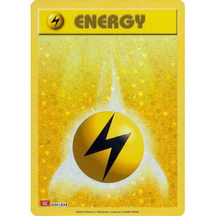 Basic Lightning Energy 34 - Trading Card Game Classic Holofoil