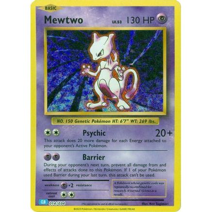 Mewtwo 14 - Trading Card Game Classic Holofoil