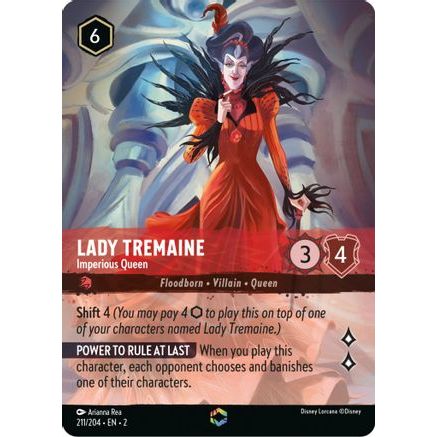 Lady Tremaine - Imperious Queen (Enchanted) (211/204) - Rise of the Floodborn Holofoil