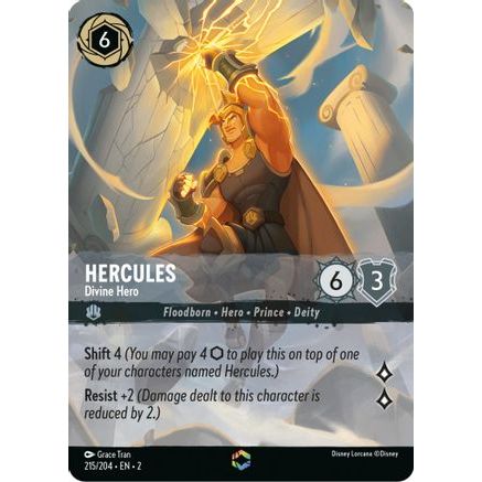 Hercules - Divine Hero (Enchanted) (215/204) - Rise of the Floodborn Holofoil
