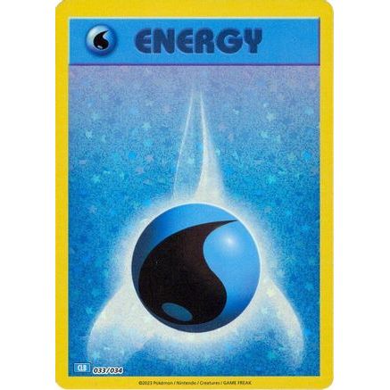 Basic Water Energy 33 - Trading Card Game Classic Holofoil