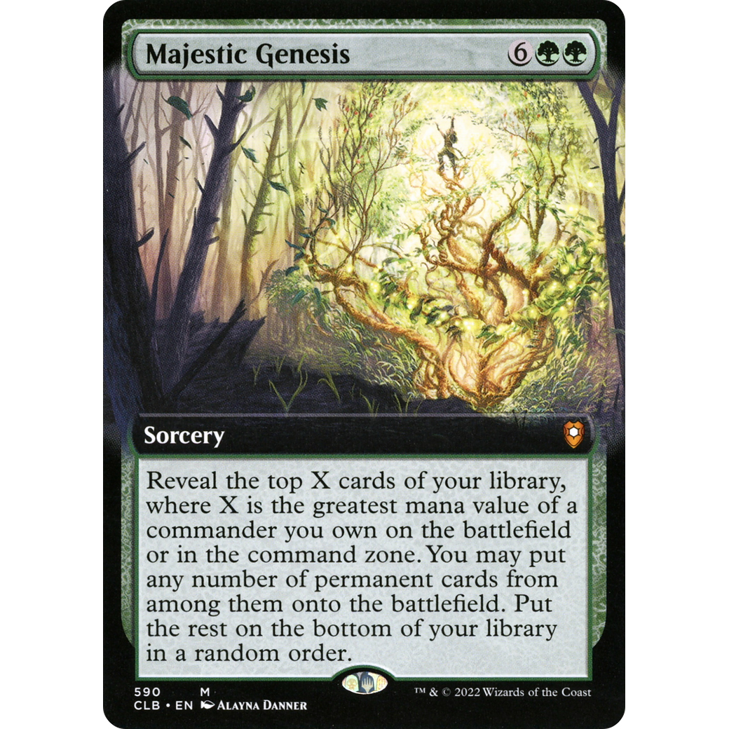 Majestic Genesis (CLB-590) - Commander Legends: Battle for Baldur's Gate: (Extended Art)