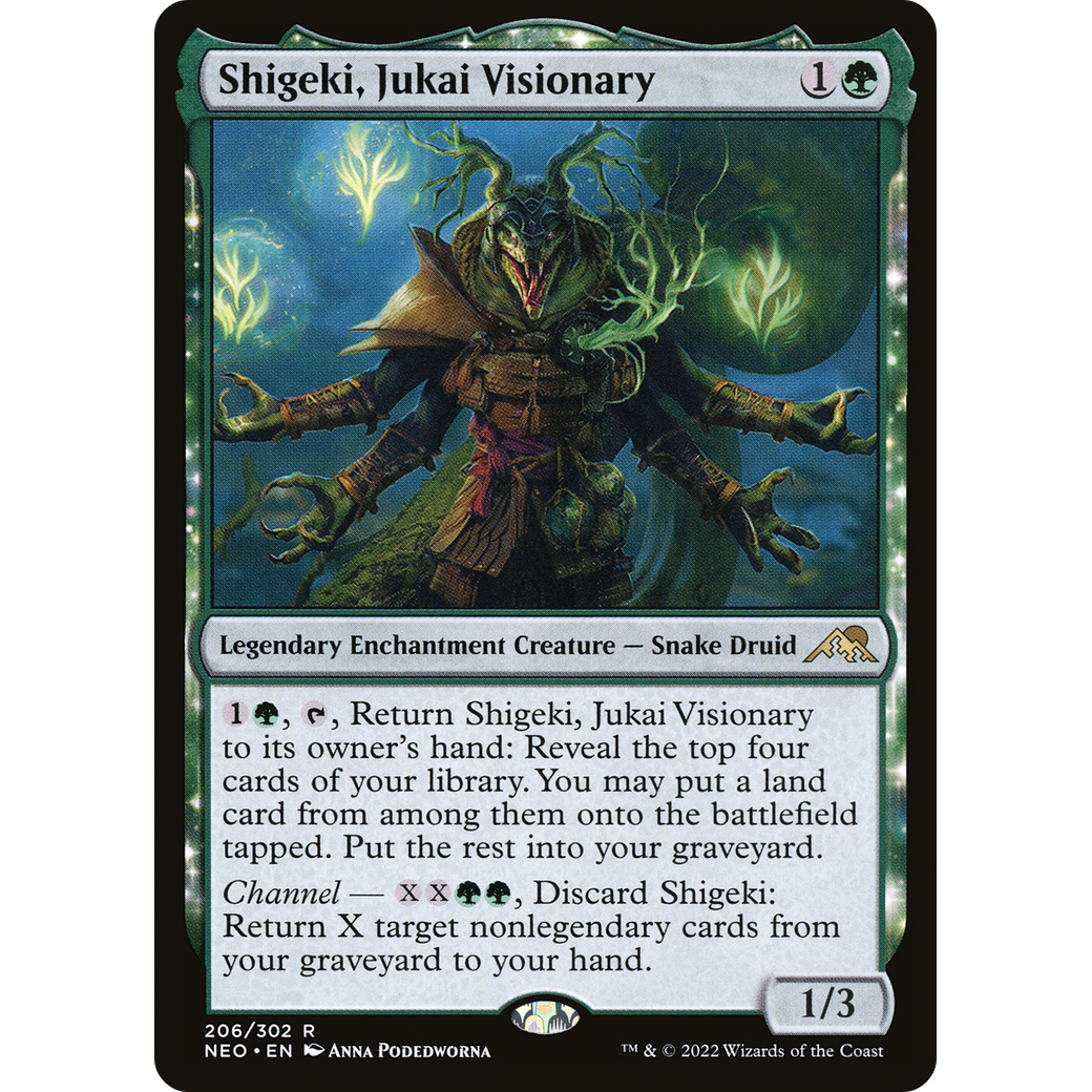 Shigeki, Jukai Visionary (NEO-206) - Kamigawa: Neon Dynasty: (enchantment)