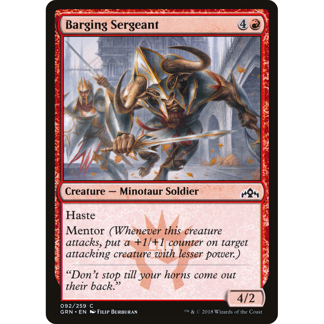 Barging Sergeant (GRN-092) - Guilds of Ravnica