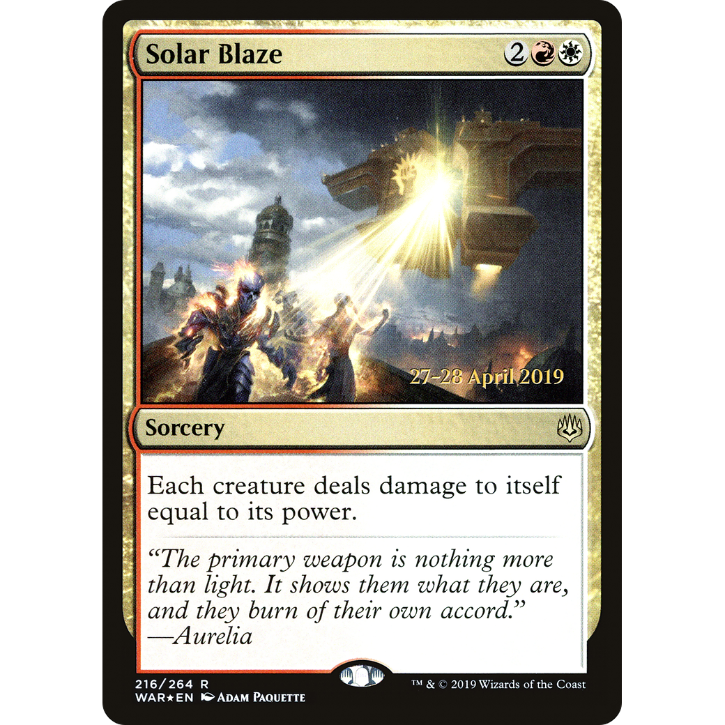Solar Blaze (PRE-216) - War of the Spark Promos Foil