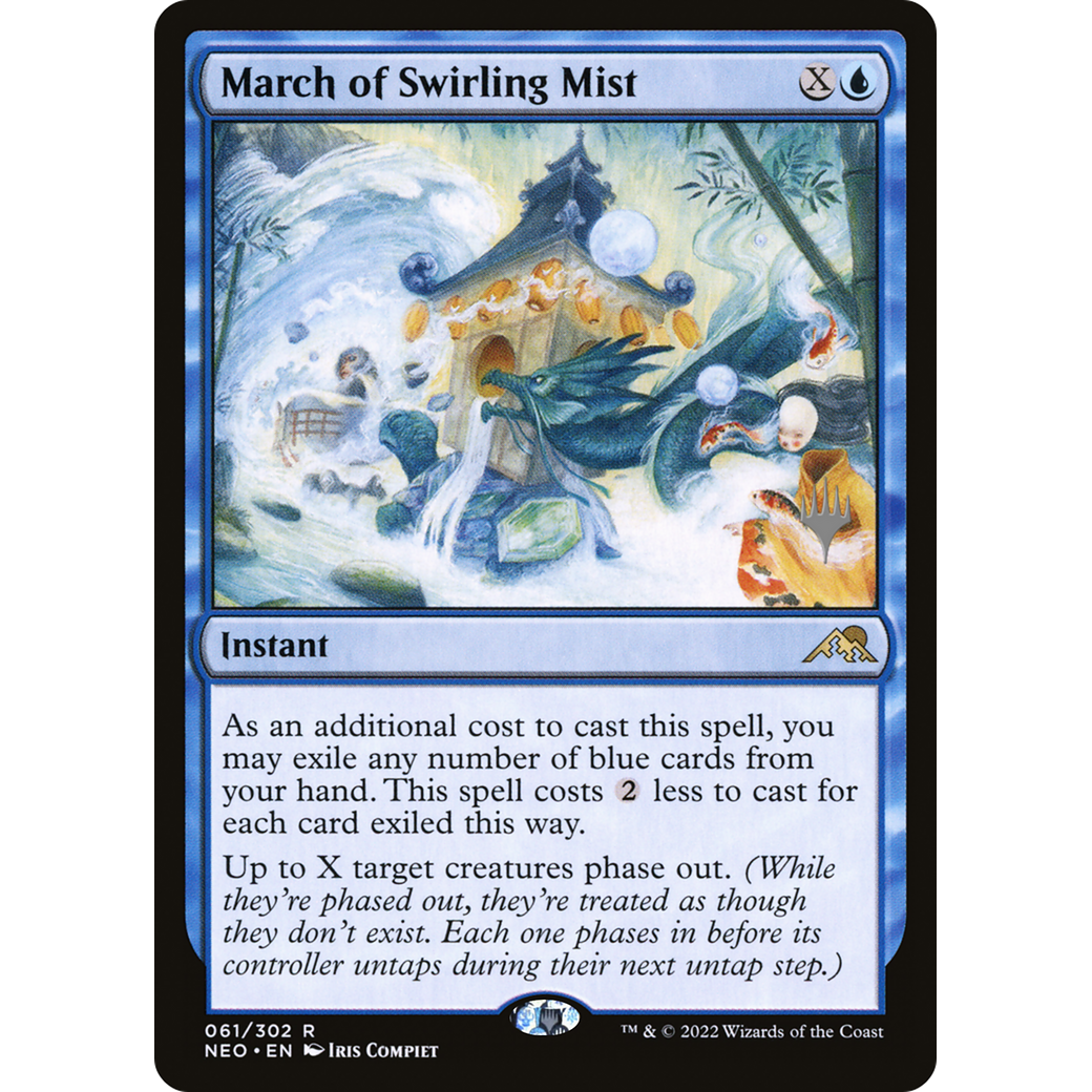 March of Swirling Mist (PPNEO-61P) - Kamigawa: Neon Dynasty Promos Foil
