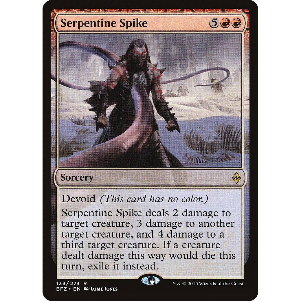 Serpentine Spike (BFZ-133) - Battle for Zendikar: (devoid) Foil