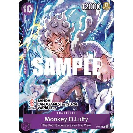 Monkey.D.Luffy (041) (BANDAI CARD GAMES Fest 23-24 World Tour) (P-041) - One Piece Promotion Cards Foil