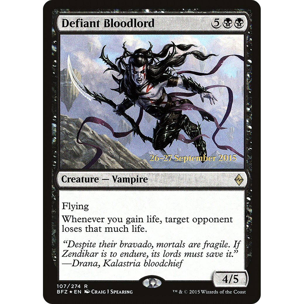 Defiant Bloodlord (PRE-107) - Battle for Zendikar Promos Foil
