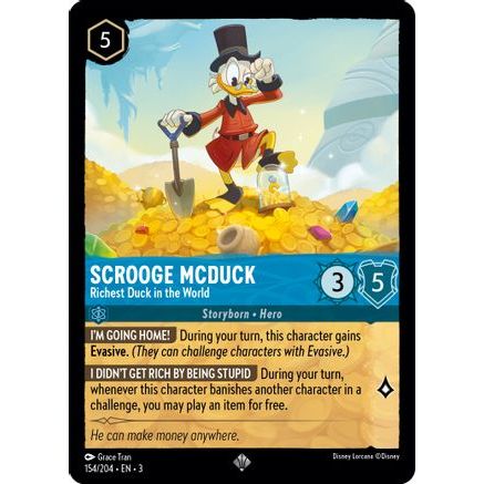 Scrooge McDuck - Richest Duck in the World (154/204) - Into the Inklands Cold Foil