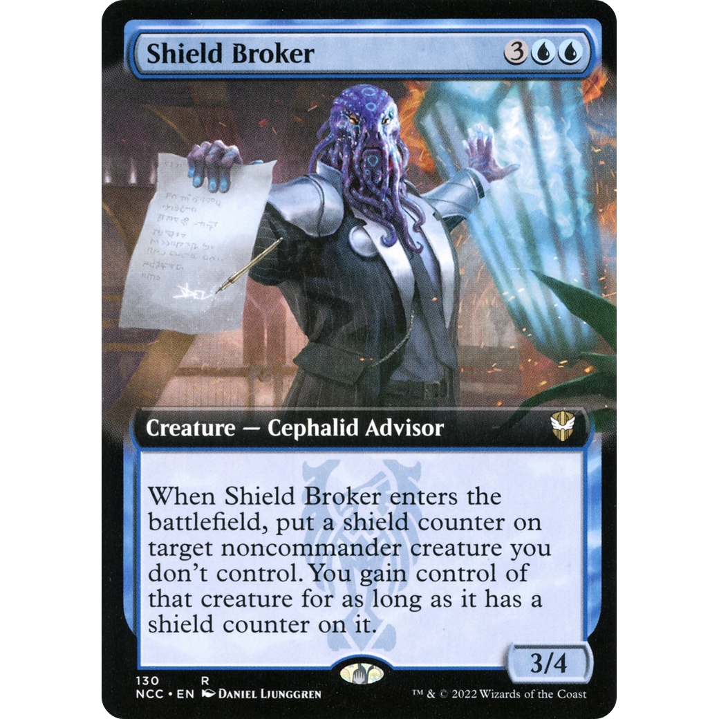 Shield Broker (Extended Art) (NCC-130) - New Capenna Commander: (Extended Art)