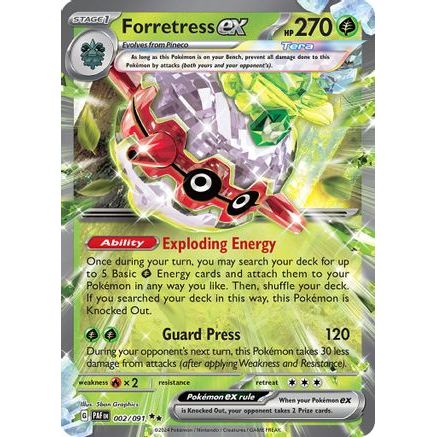 Forretress ex - 002/091 2 - SV Paldean Fates Holofoil