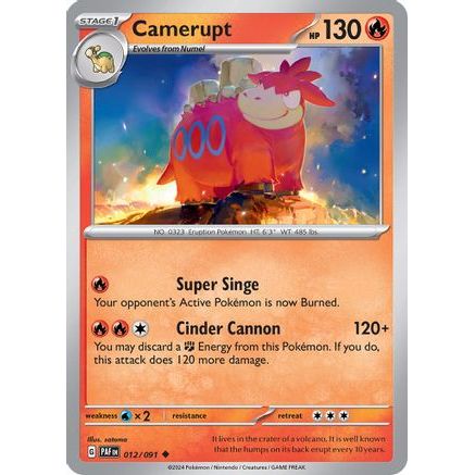 Camerupt 12 - SV Paldean Fates Reverse Holofoil