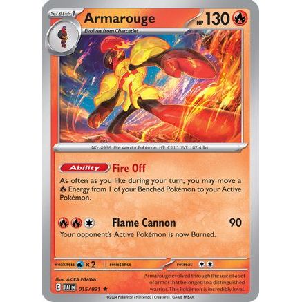 Armarouge - 015/091 15 - SV Paldean Fates Holofoil