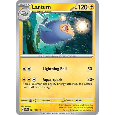 Lanturn 21 - SV Paldean Fates Reverse Holofoil