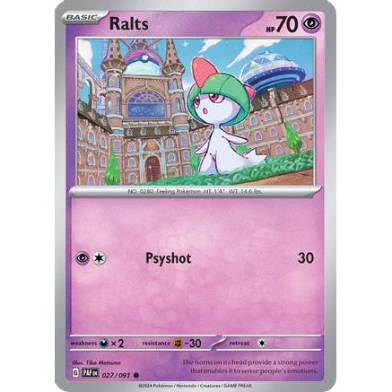 Ralts - 027/091 27 - SV Paldean Fates Reverse Holofoil