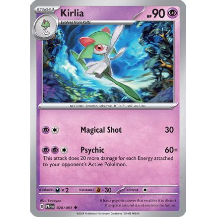 Kirlia - 028/091 28 - SV Paldean Fates Reverse Holofoil