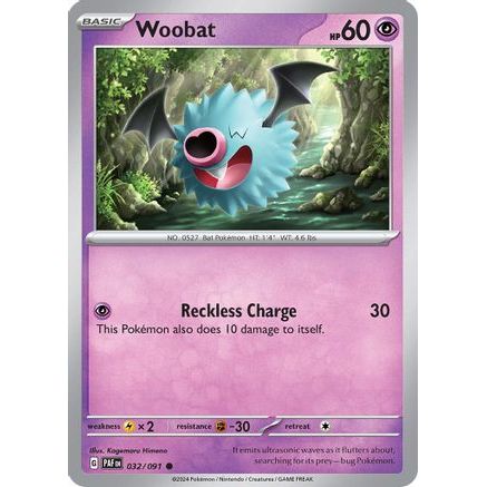 Woobat 32 - SV Paldean Fates Reverse Holofoil