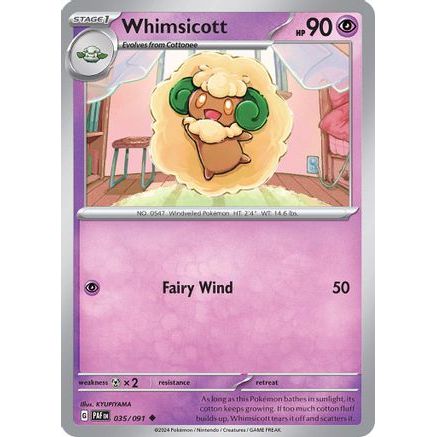 Whimsicott 35 - SV Paldean Fates Reverse Holofoil