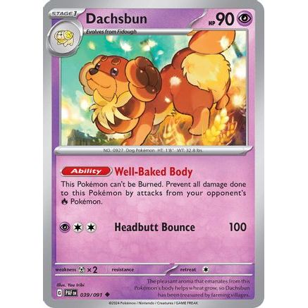 Dachsbun - 039/091 39 - SV Paldean Fates Reverse Holofoil