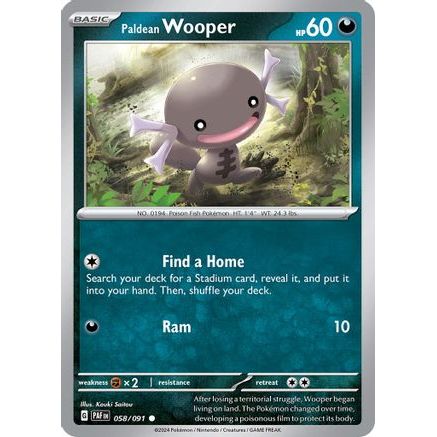 Paldean Wooper - 058/091 58 - SV Paldean Fates