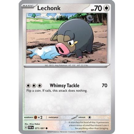 Lechonk - 071/091 71 - SV Paldean Fates Reverse Holofoil