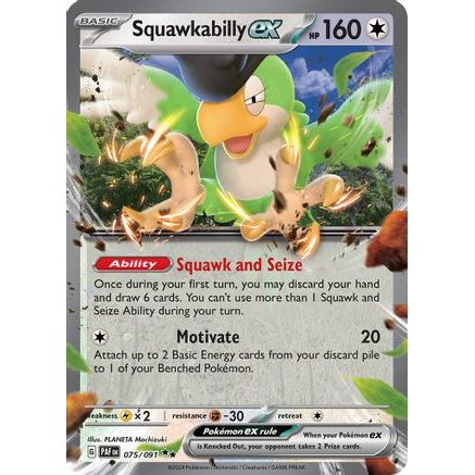 Squawkabilly ex - 075/091 75 - SV Paldean Fates Holofoil