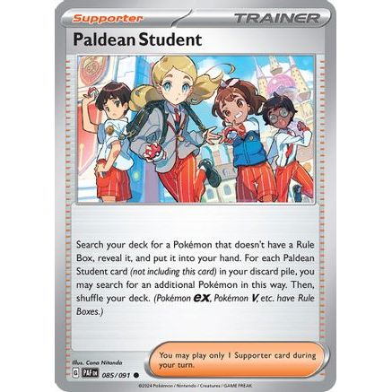 Paldean Student - 085/091 85 - SV Paldean Fates Reverse Holofoil